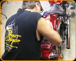 Photo of Custom Striping a Motorcycle by Casey Kennell