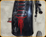 Hand Lettered and Pinstriped Harley by Casey Kennell