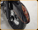 Hand Lettered and Pinstriped Harley by Casey Kennell