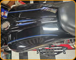 Hand Lettered and Pinstriped Harley by Casey Kennell