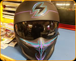 Casey Kennell custom Pinstriped Helmet